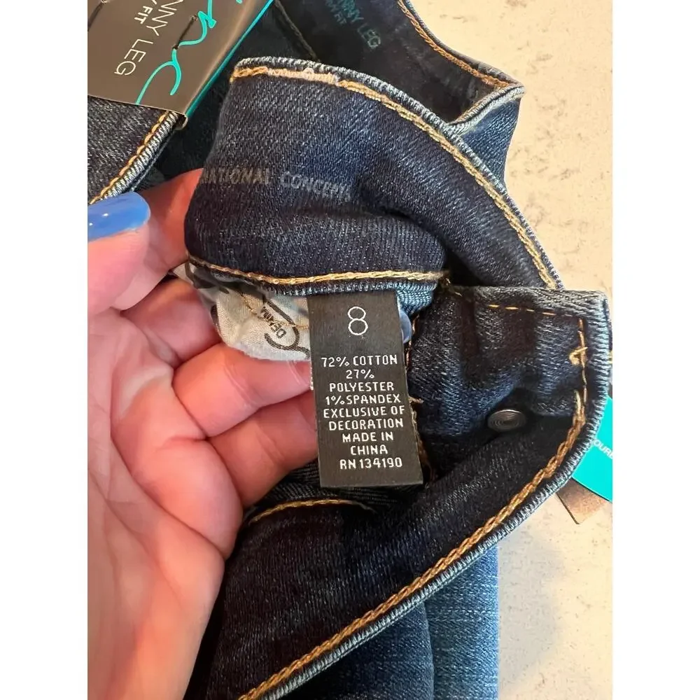 INC Denim Dark Skinny Leg Curvy Fit Jeans Size 8 30 inseam NWT